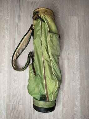 Vintage Hot Z ProGroup Golf Bag - Lime Green & Forest - Retro 70s 80s Carry Bag